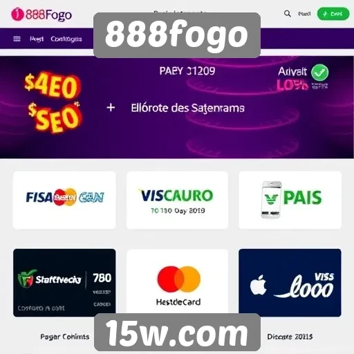 Métodos de pagamento disponíveis no site 888fogo